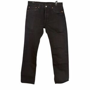 LEVI'S CLASSIC ORIGINAL 501 MEN'S 
32 x 32 BUTTON FLY 100% COTTON BLACK JEANS